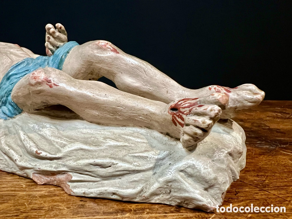 Arte: Cristo Yacente, 29 cm. S.XIX - Foto 4