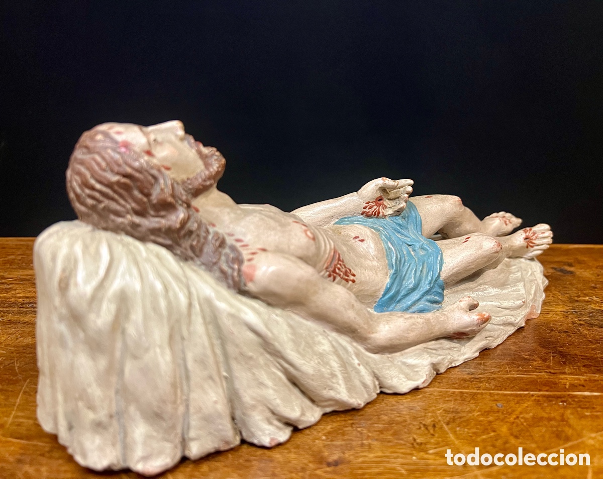 Arte: Cristo Yacente, 29 cm. S.XIX - Foto 7