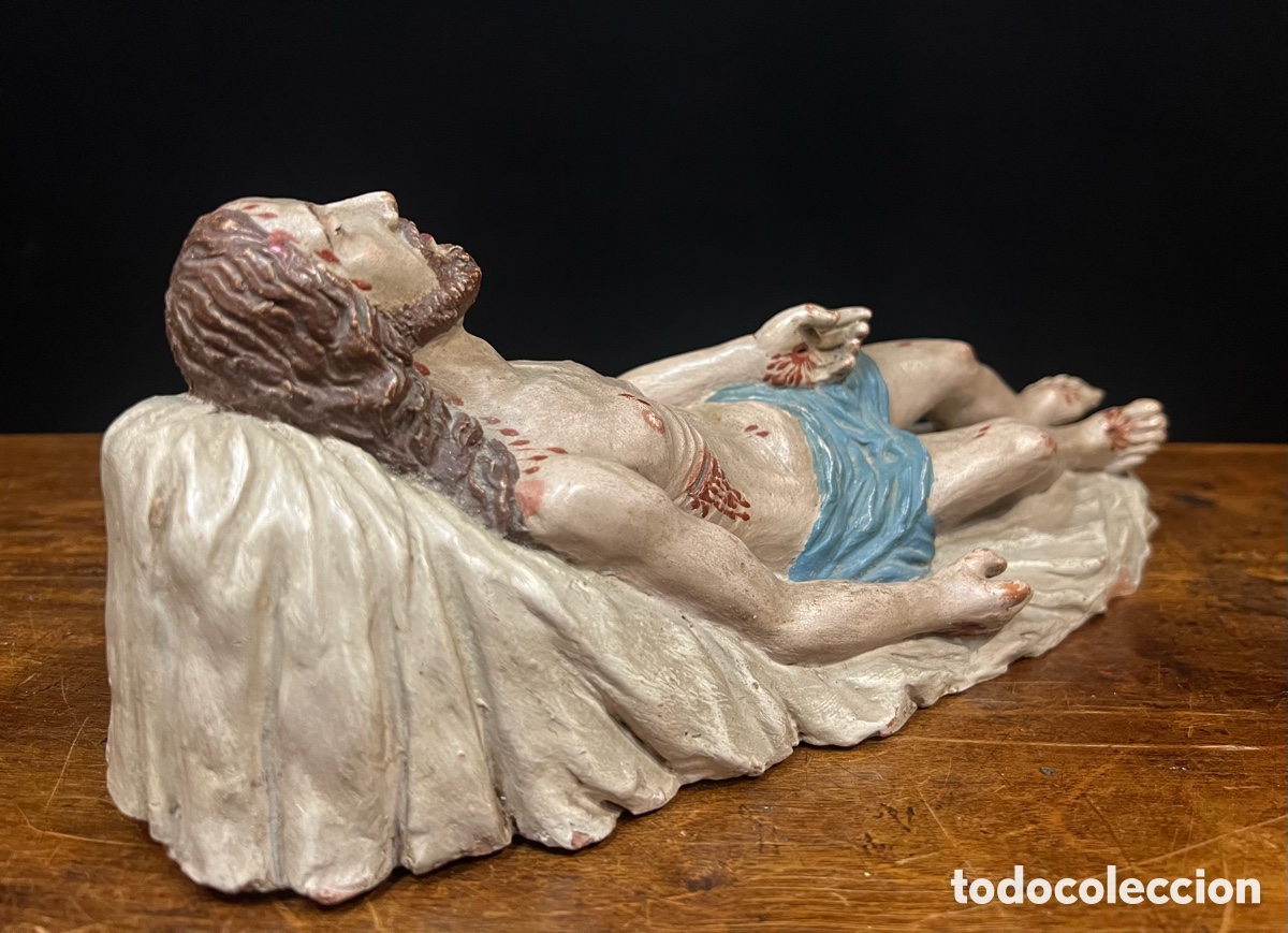 Arte: Cristo Yacente, 29 cm. S.XIX - Foto 8