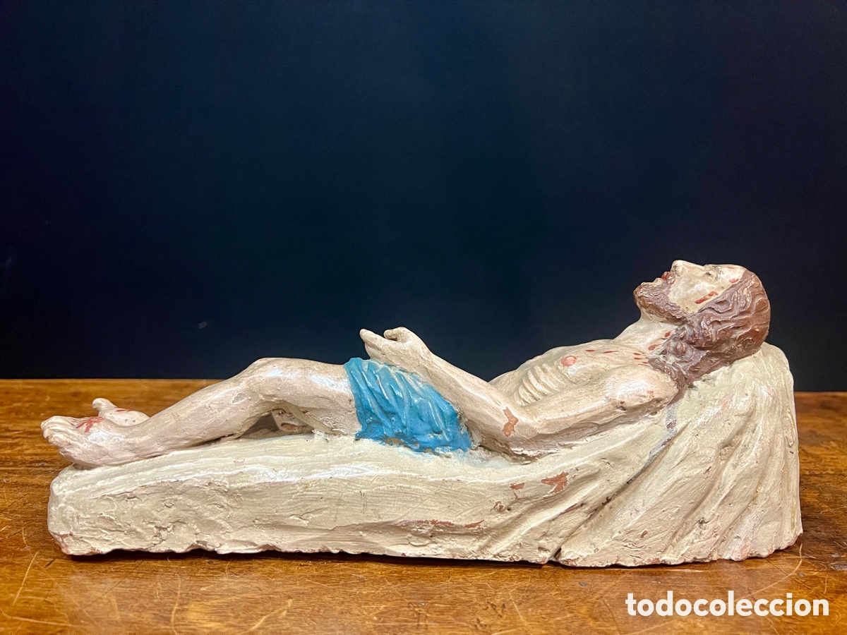 Arte: Cristo Yacente, 29 cm. S.XIX - Foto 9