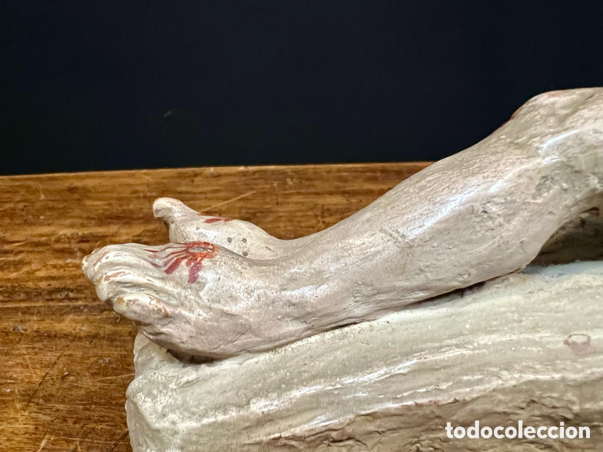 Arte: Cristo Yacente, 29 cm. S.XIX - Foto 11