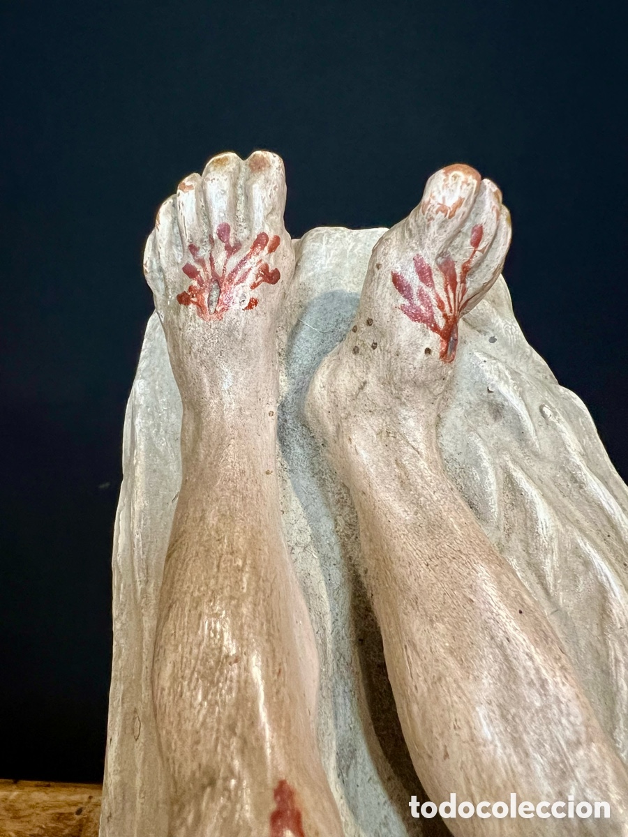 Arte: Cristo Yacente, 29 cm. S.XIX - Foto 16
