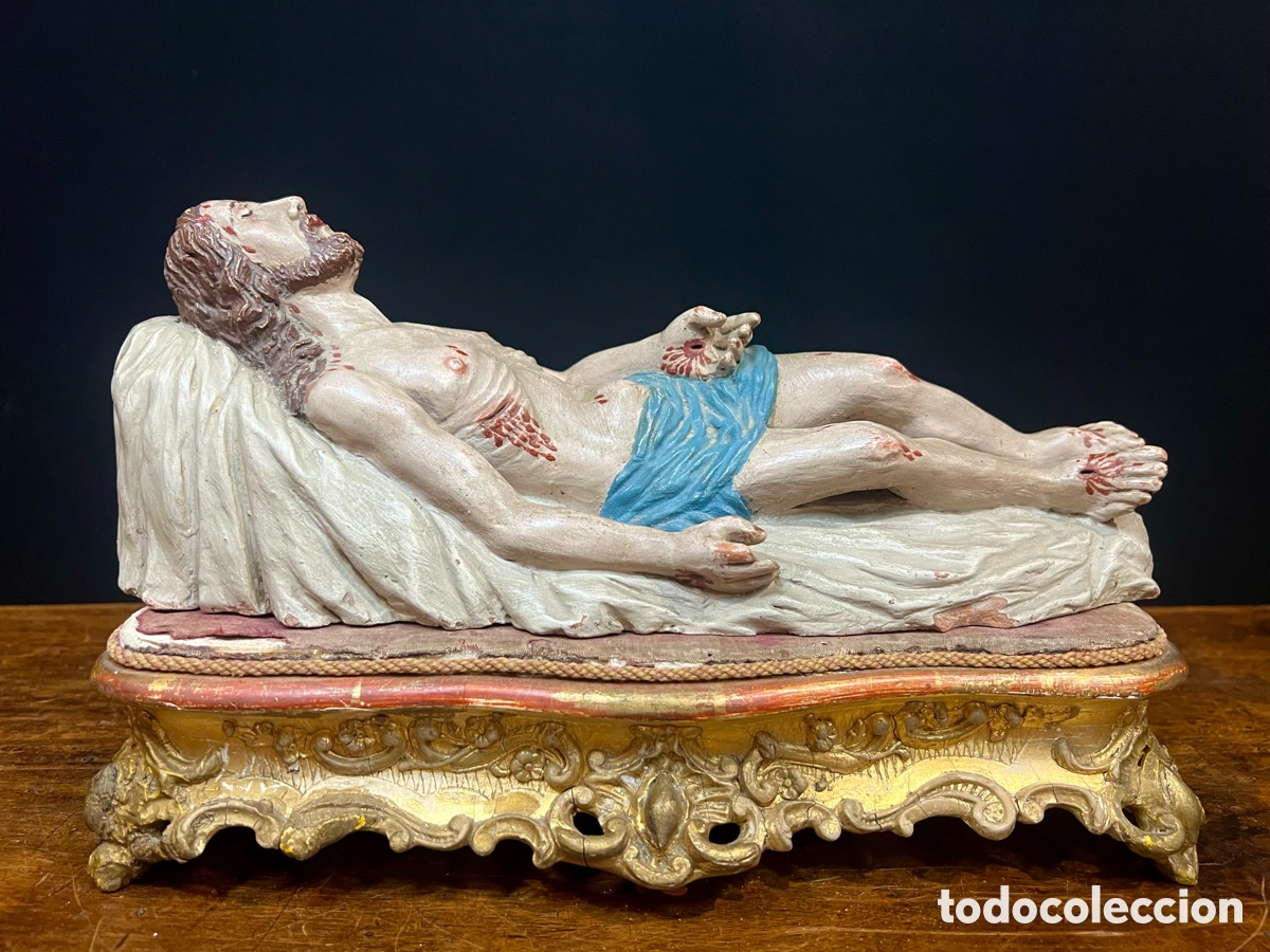 Arte: Cristo Yacente, 29 cm. S.XIX - Foto 18