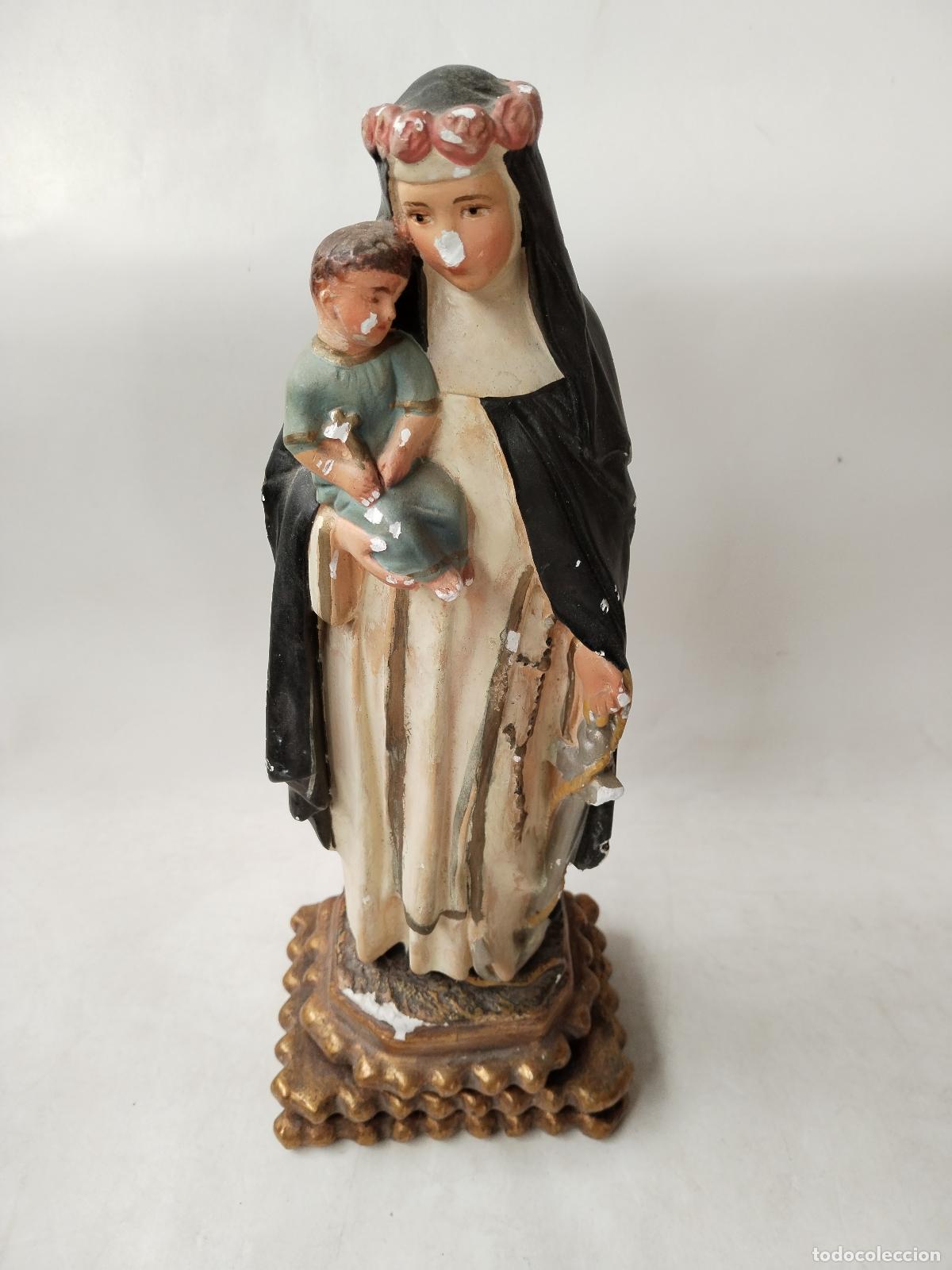 Arte: virgen del rosario para restaurar - Foto 5