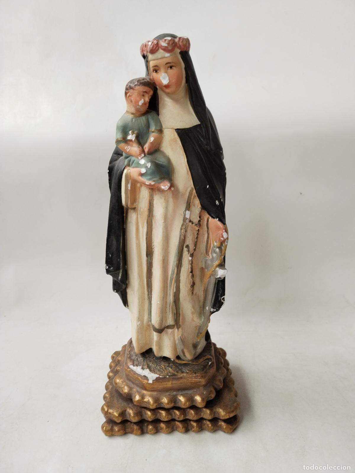 Arte: virgen del rosario para restaurar - Foto 1