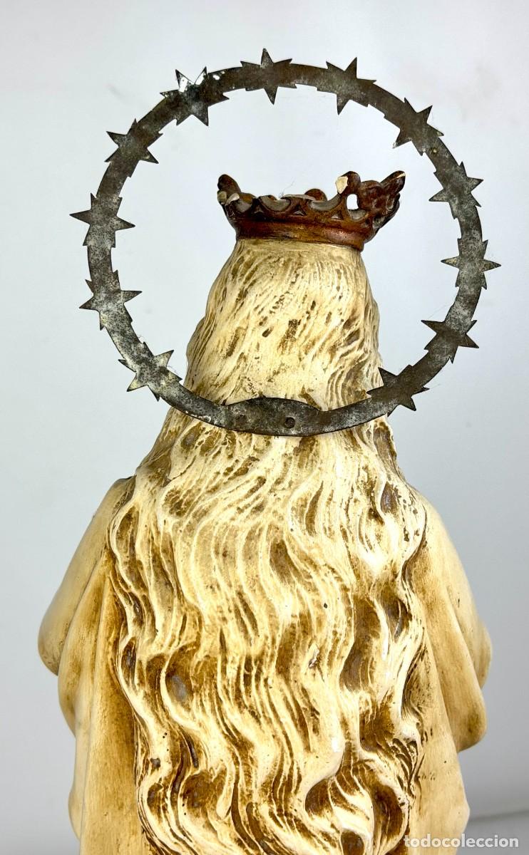 Arte: VIRGEN INMACULADA CONCEPCI&Oacute;N - ESTUCO - 65 CM - Foto 9