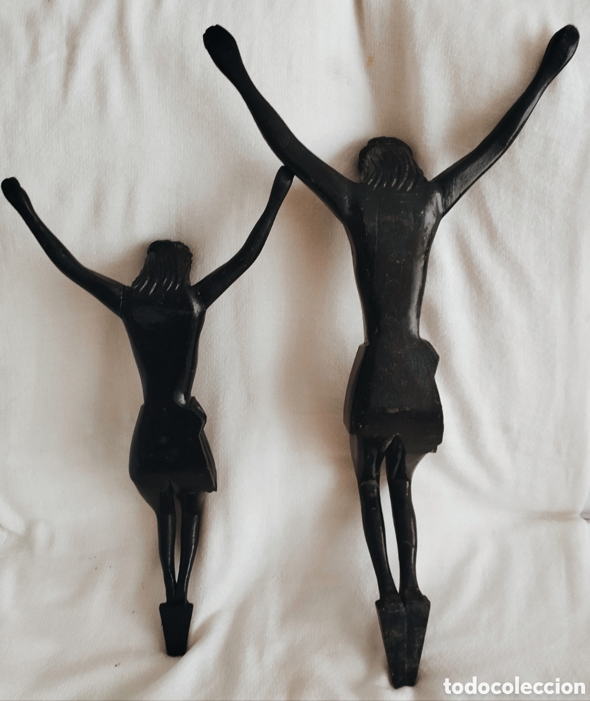 Arte: Dos Antiguos Cristos Madera. - Foto 3
