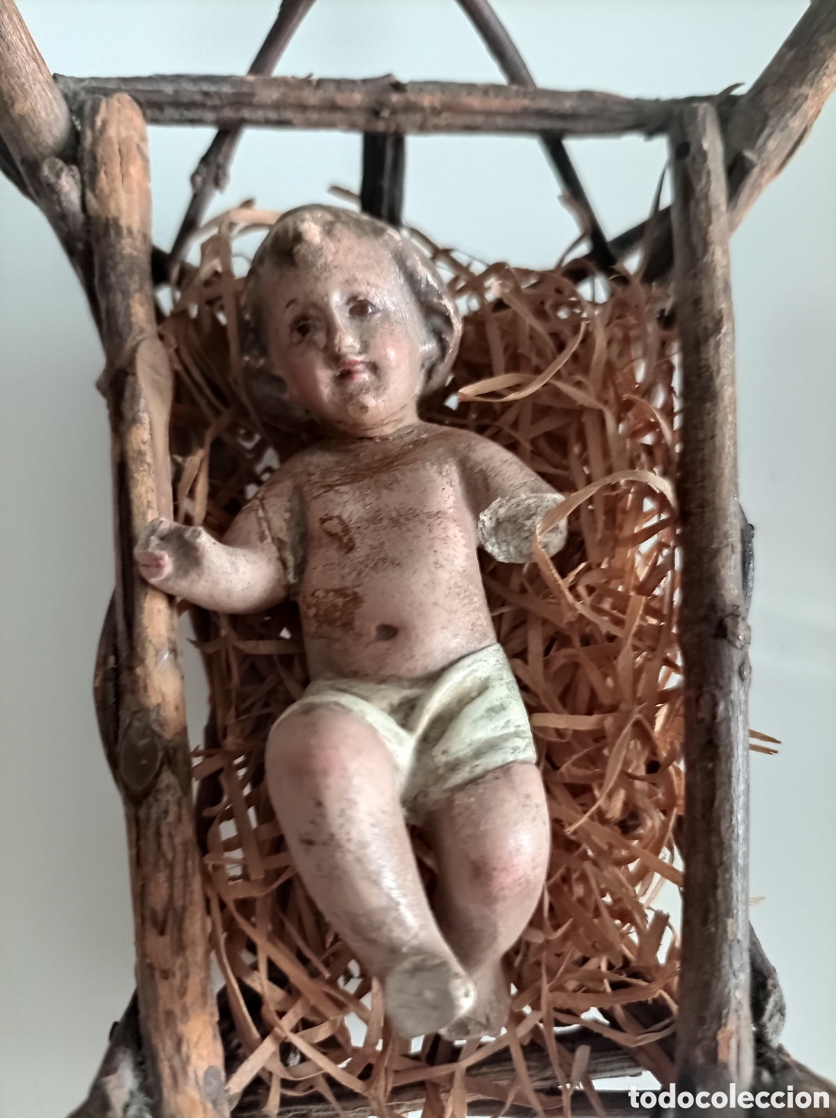 Arte: Antiguo Ni&ntilde;o Jes&uacute;s en estuco - Foto 2