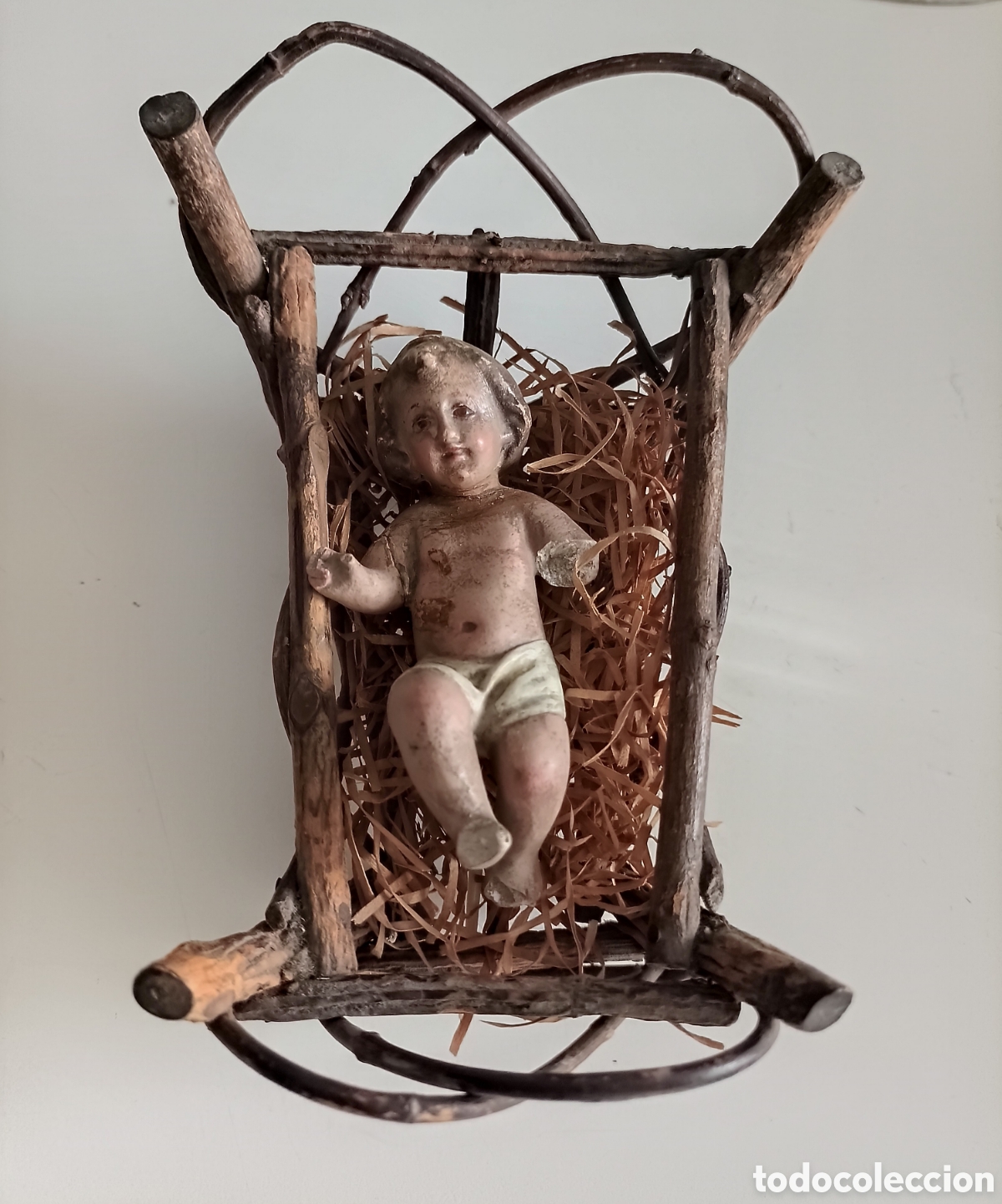 Arte: Antiguo Ni&ntilde;o Jes&uacute;s en estuco - Foto 1