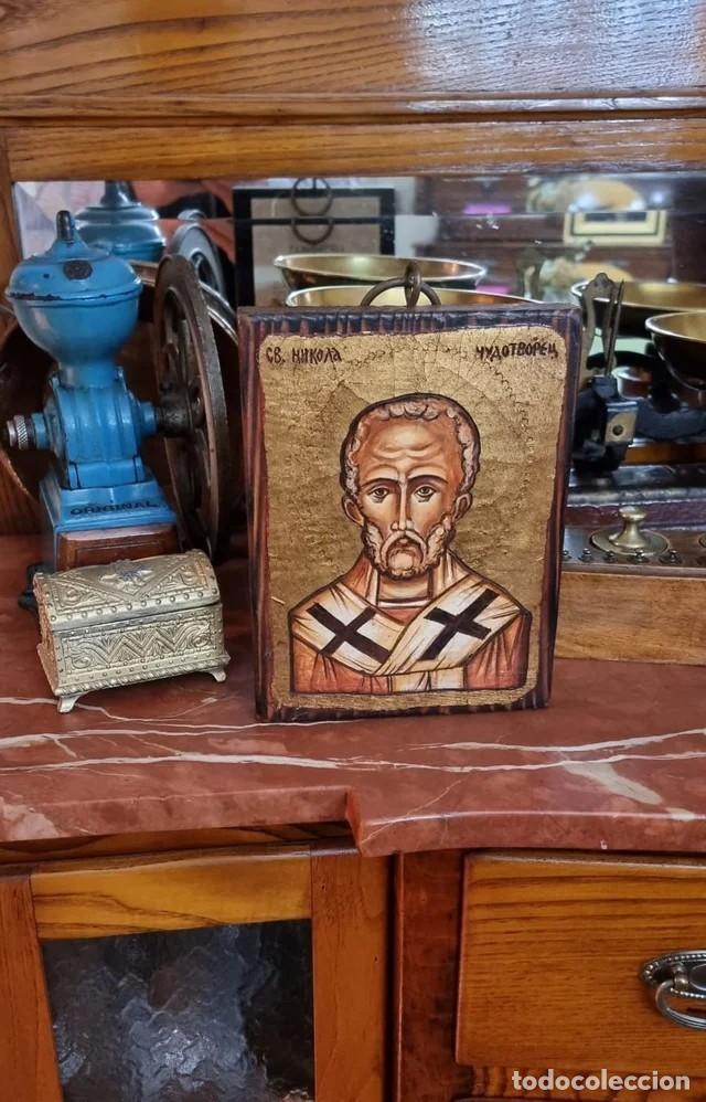Arte: Icono sobre madera hecho a mano con certificado - Foto 2