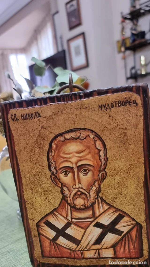 Arte: Icono sobre madera hecho a mano con certificado - Foto 3