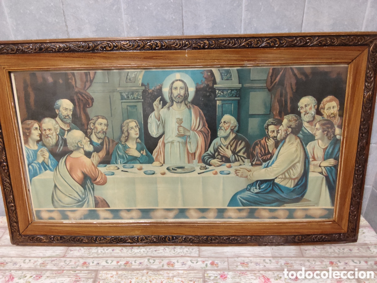 Arte: ANTIGUO CUADRO DE LA &Uacute;LTIMA CENA - Foto 1