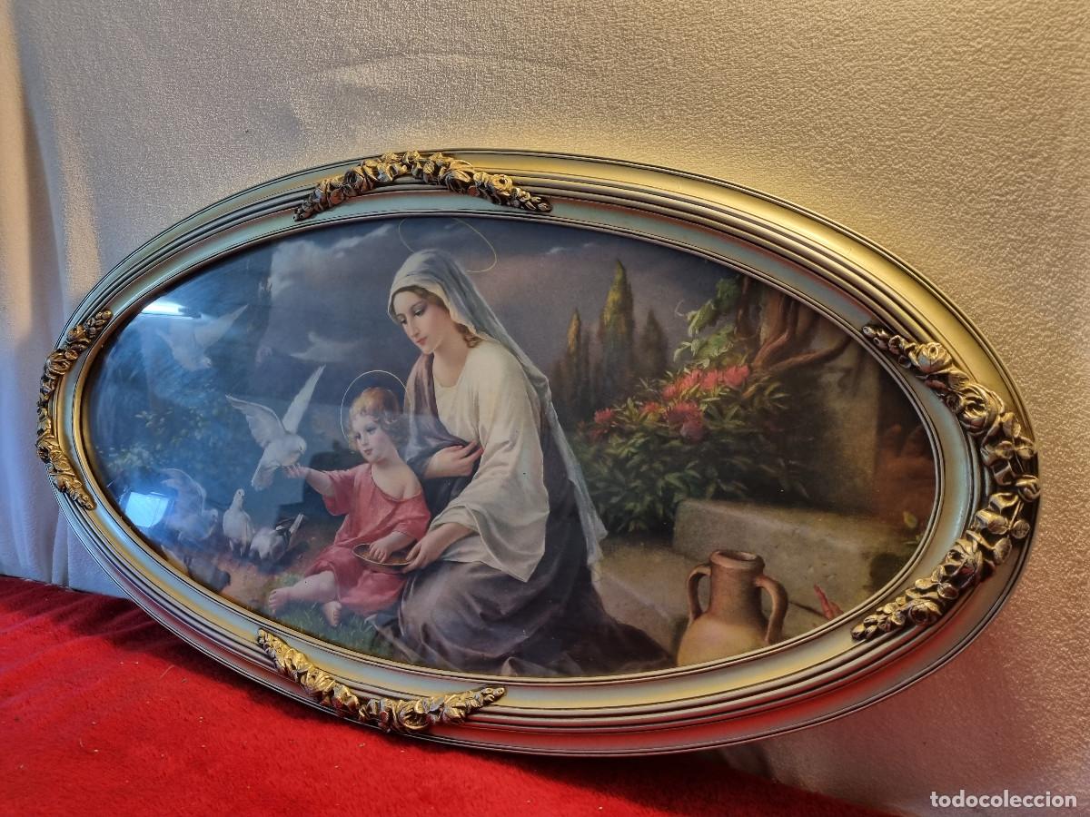 Arte: LITOGRAFIA RELIGIOSA ENMARCADA EN MADERA - Foto 2