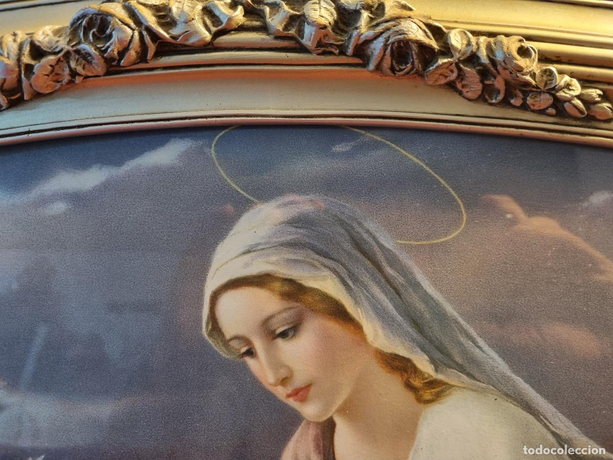 Arte: LITOGRAFIA RELIGIOSA ENMARCADA EN MADERA - Foto 6