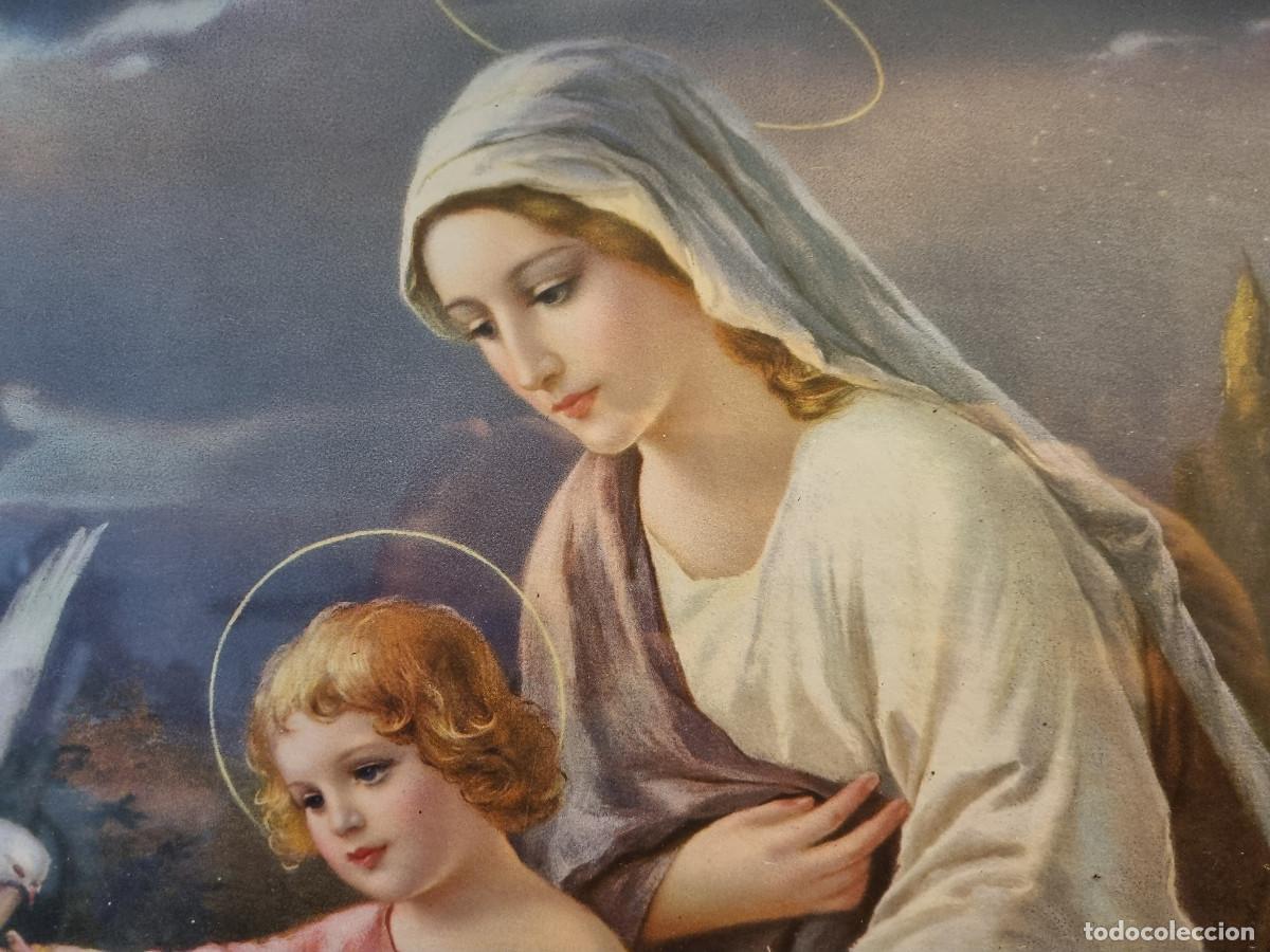 Arte: LITOGRAFIA RELIGIOSA ENMARCADA EN MADERA - Foto 7
