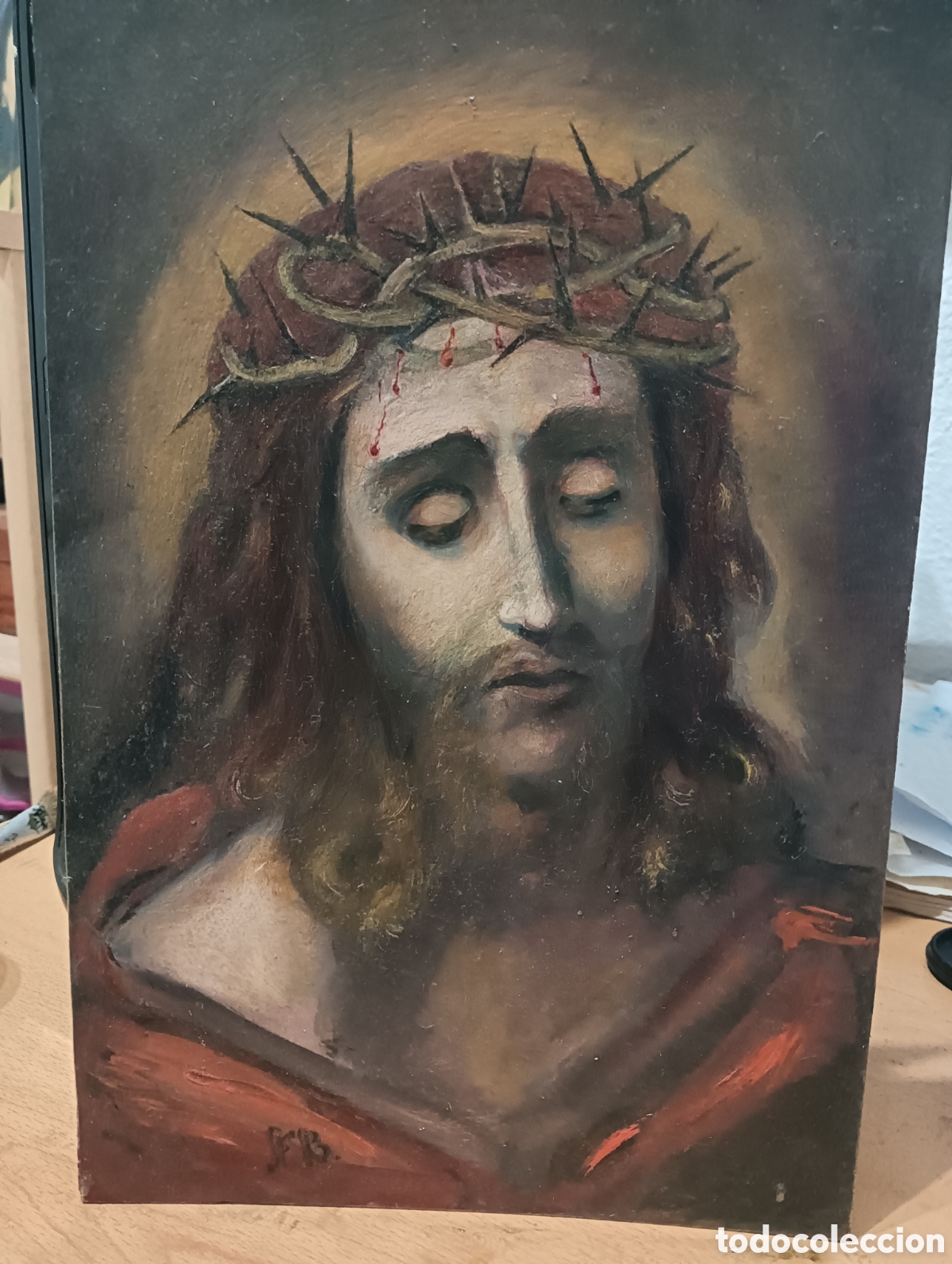 Arte: ECCE HOMO OLEO SOBRE TTABLILLA - Foto 2