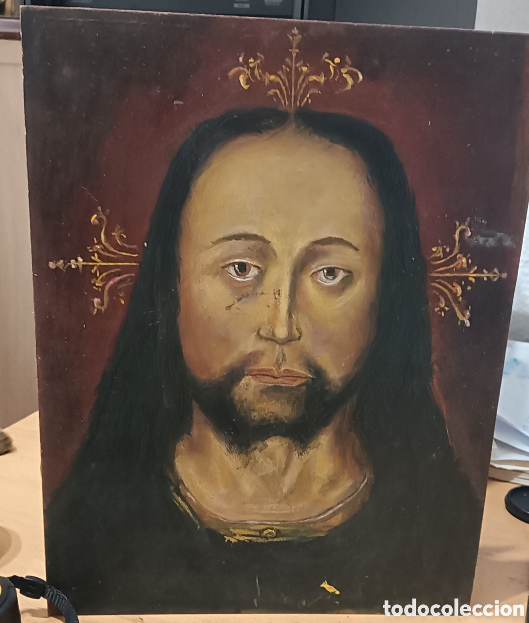 Arte: Ecce homo oleo sobre tablilla t - Foto 2