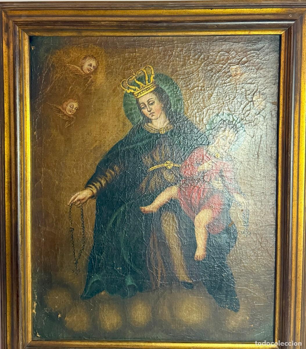 Arte: CUADRO VIRGEN CON ANGELES - Foto 1