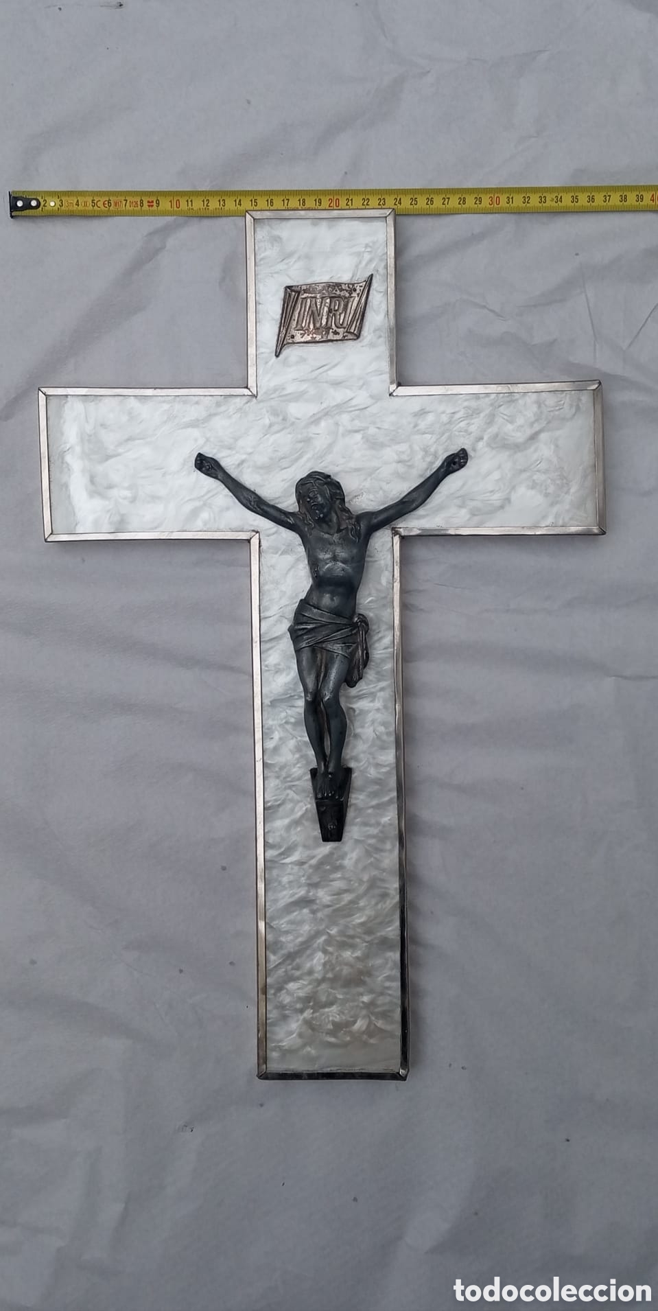 Arte: Crucifijo de pared de Nacar - Foto 3