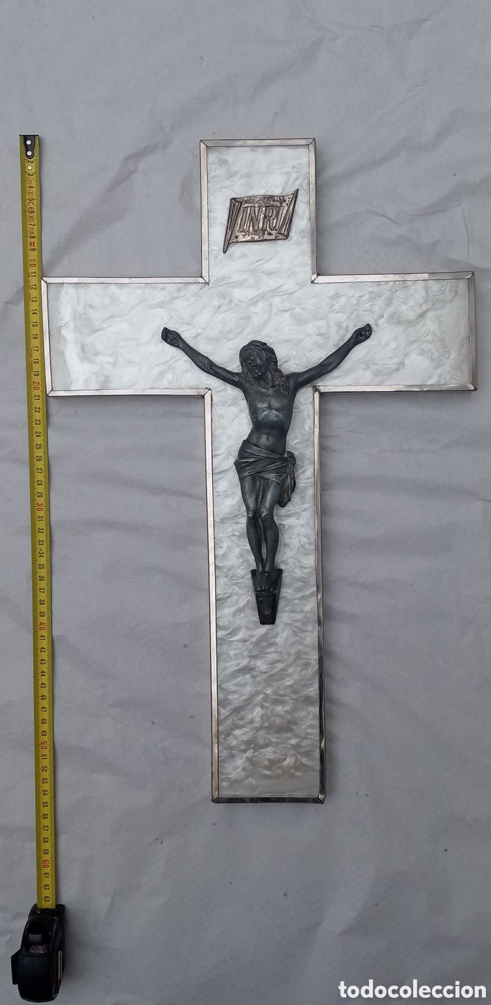 Arte: Crucifijo de pared de Nacar - Foto 4
