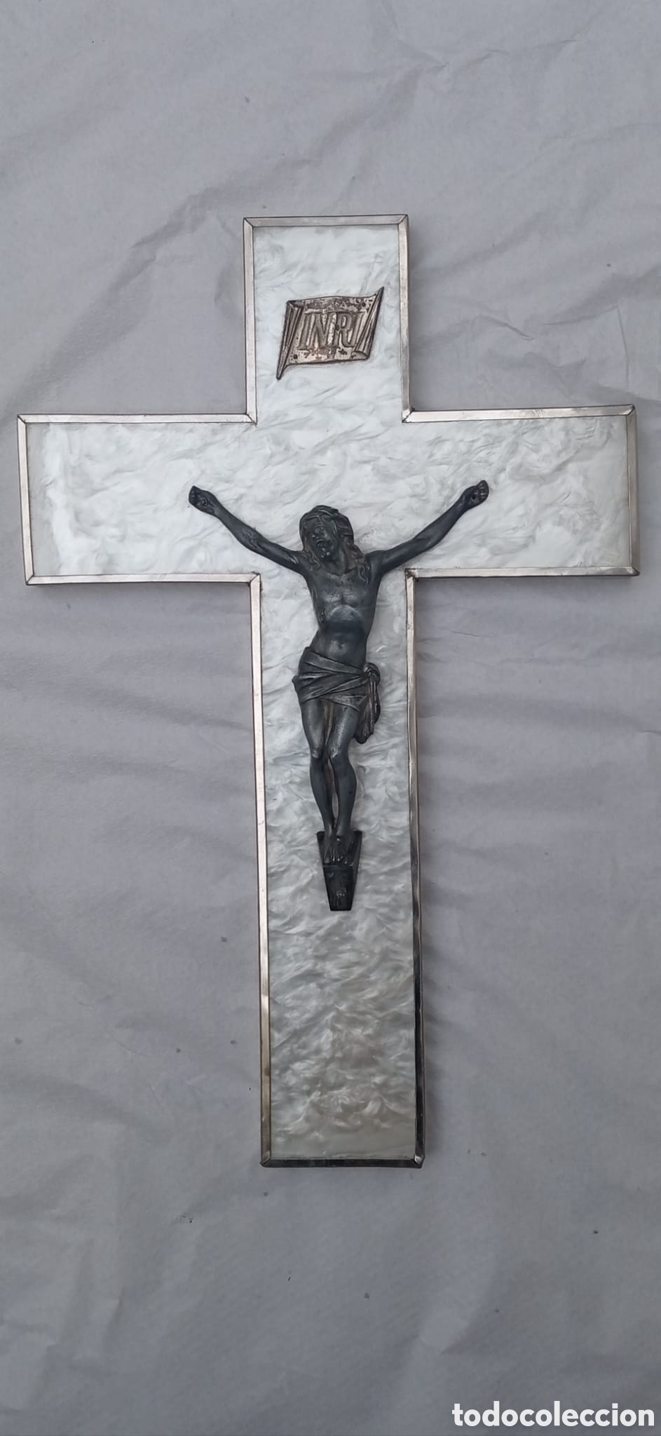Arte: Crucifijo de pared de Nacar - Foto 1