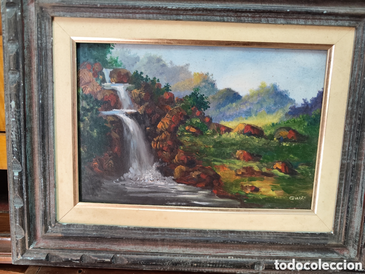 Arte: Oleo sobre tablet con marco de madera tallado - Foto 1