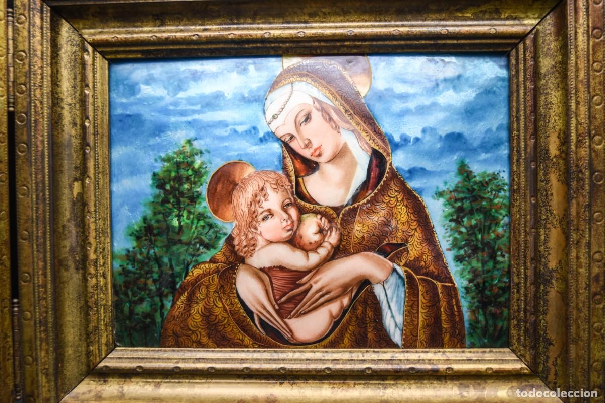 Arte: Tr&iacute;ptico religioso en esmalte - 65 cm - Foto 3