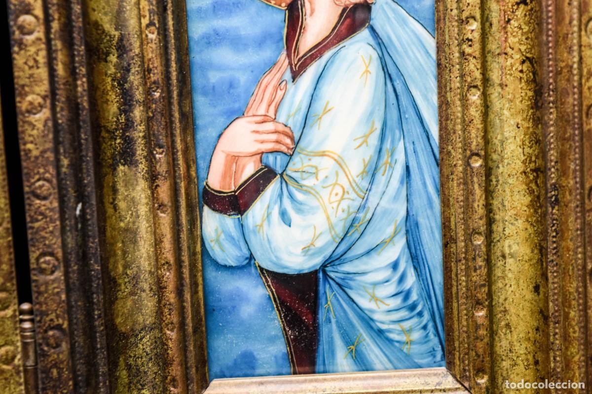 Arte: Tr&iacute;ptico religioso en esmalte - 65 cm - Foto 9