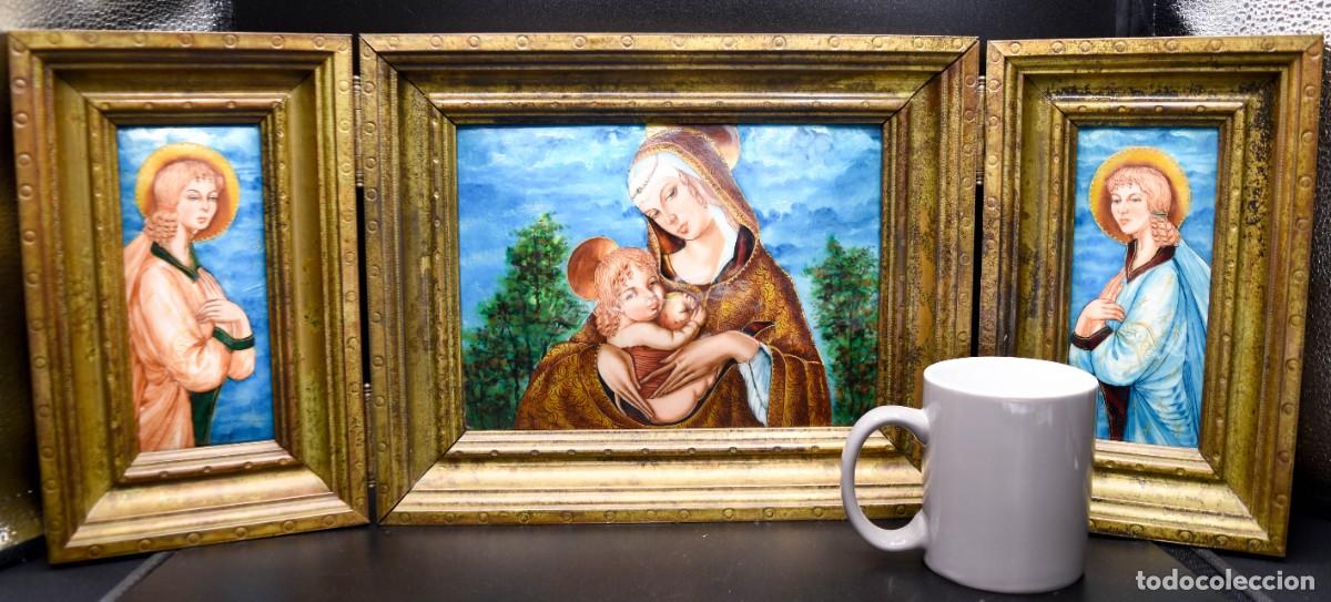 Arte: Tr&iacute;ptico religioso en esmalte - 65 cm - Foto 14