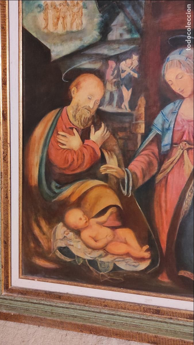 Arte: oleo sobre lienzo nacmiento - Foto 3