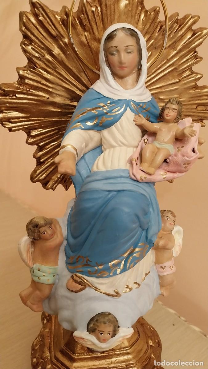 Arte: VIRGEN DE LOS ANGELES (23CM) - Foto 2