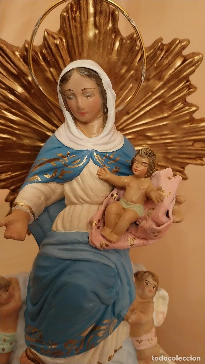 Arte: VIRGEN DE LOS ANGELES (23CM) - Foto 4