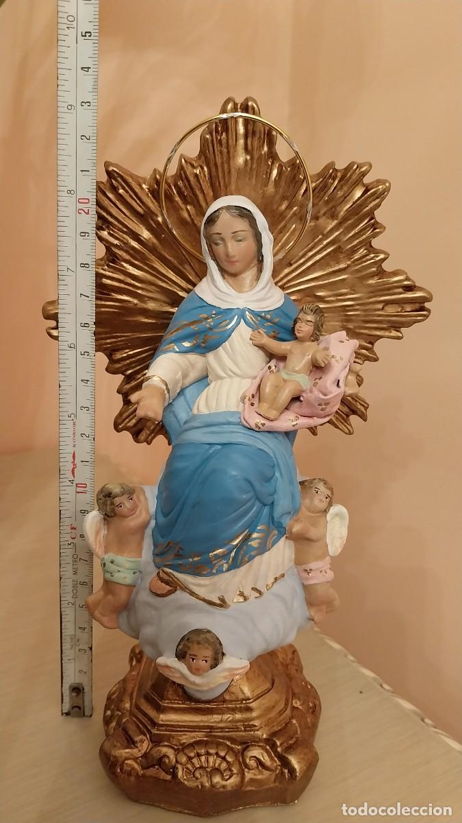 Arte: VIRGEN DE LOS ANGELES (23CM) - Foto 5
