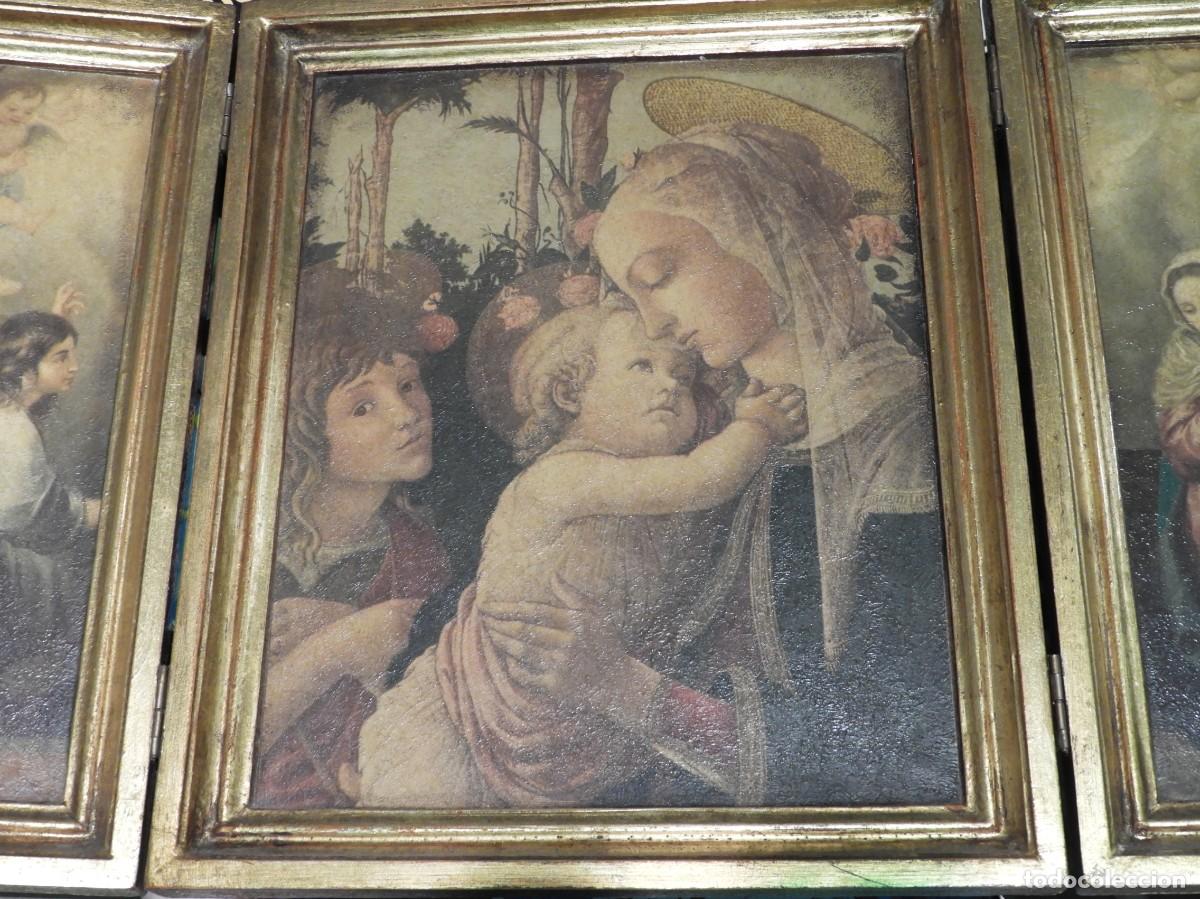 Arte: Triptico con escenas religiosas de la Virgen - Foto 2