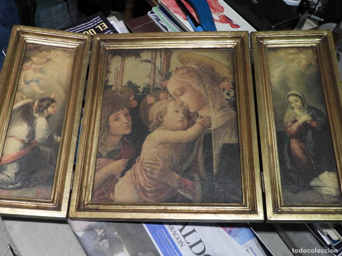 Arte: Triptico con escenas religiosas de la Virgen - Foto 7