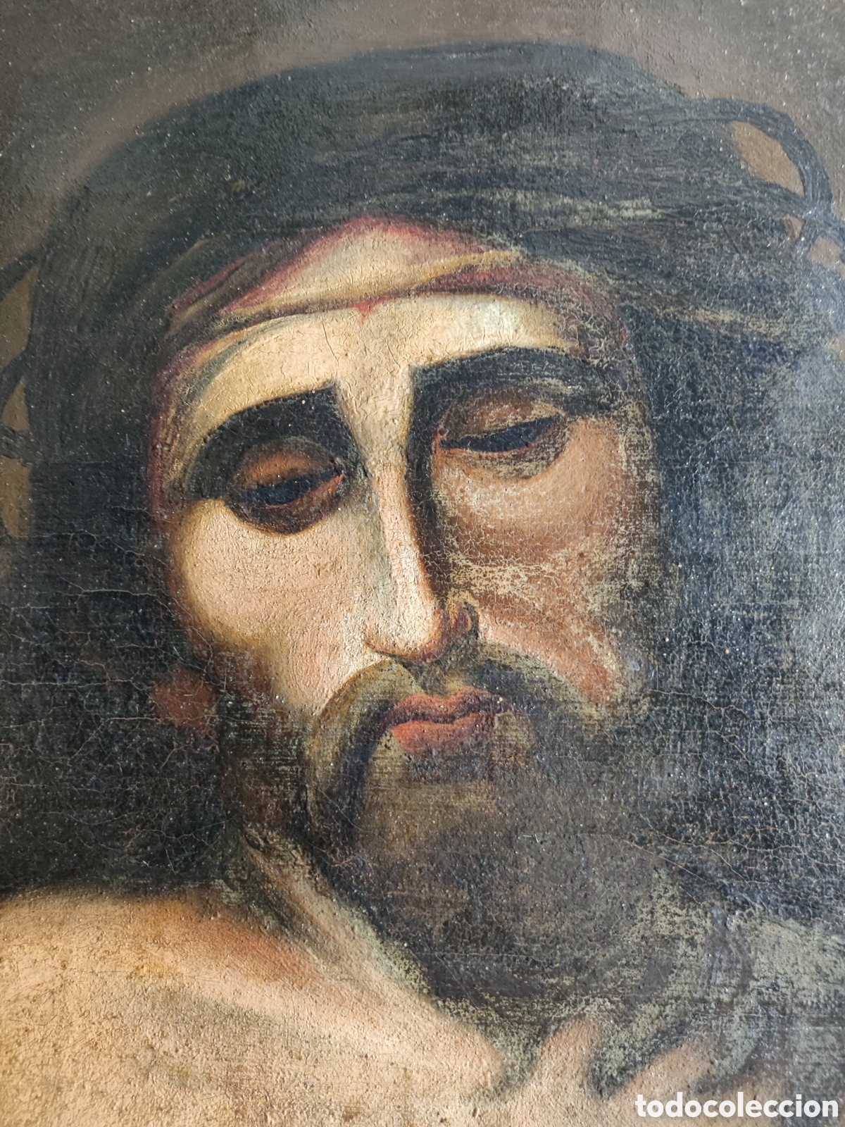 Arte: Cuadro ecce homo antiguo - Foto 5