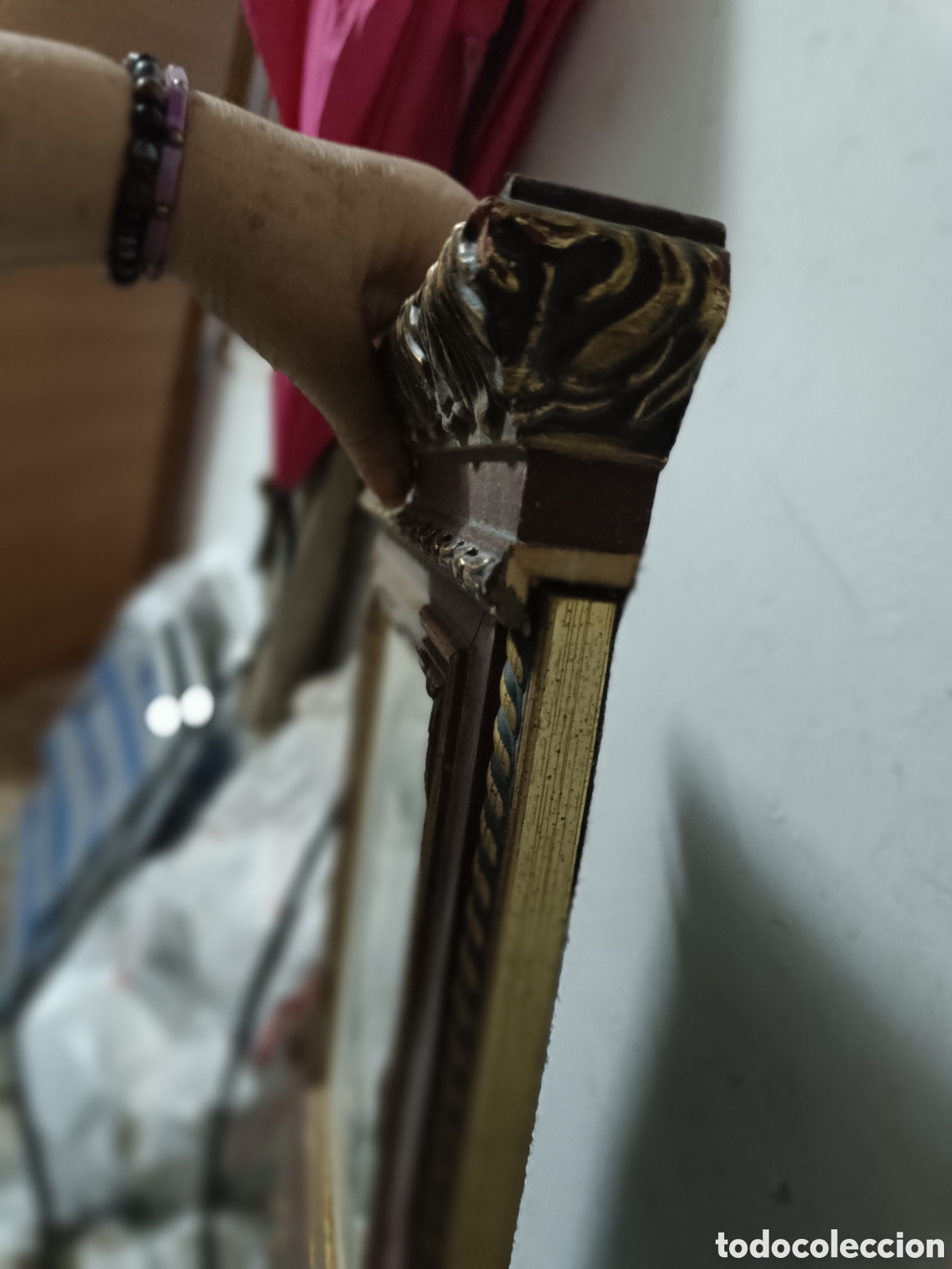 Arte: Cuadro neocl&aacute;sico madera antiguo - Foto 2