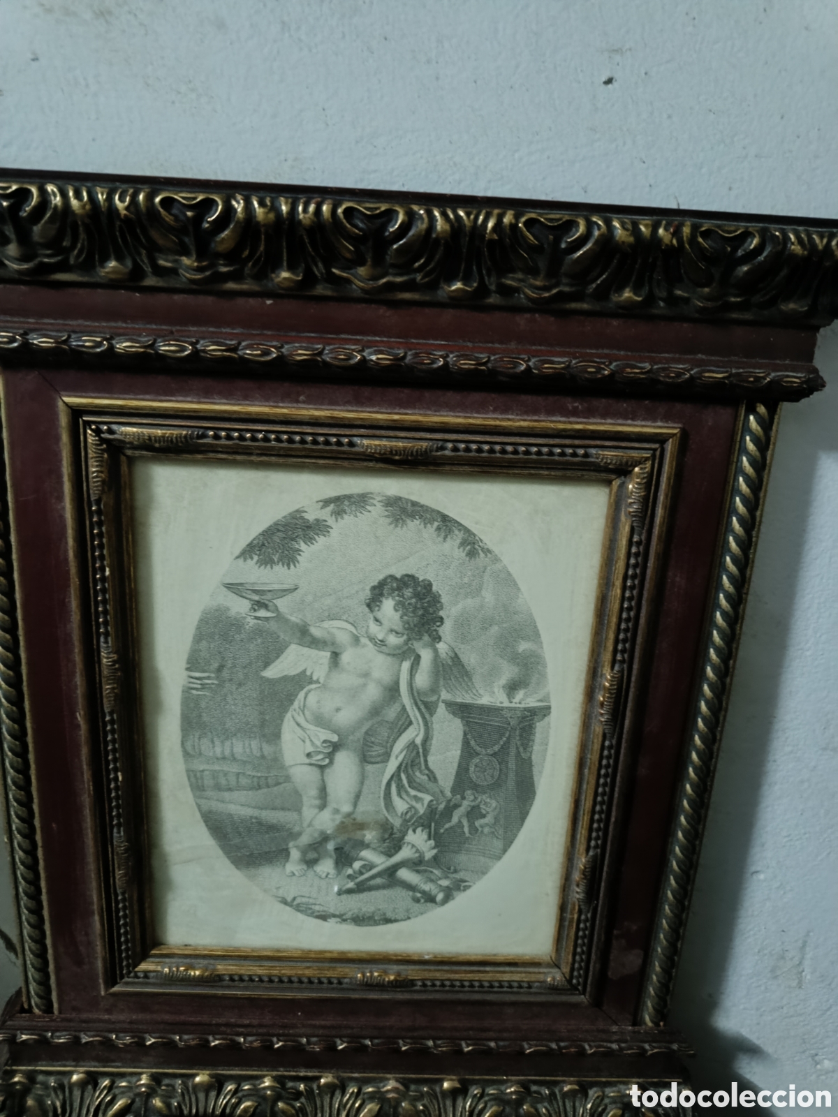 Arte: Cuadro neocl&aacute;sico madera antiguo - Foto 3