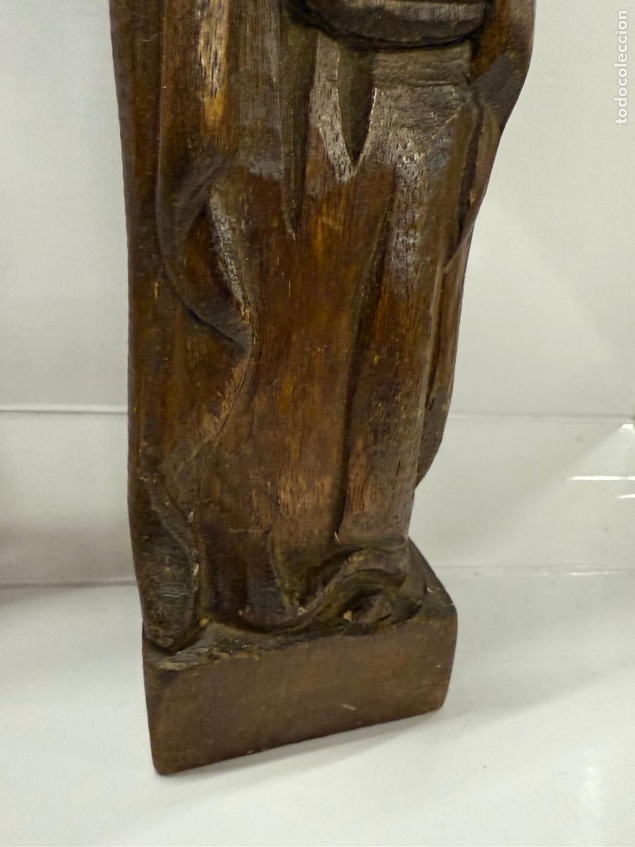 Arte: Virgen en talla de madera. Mide unos 33cms - Foto 4