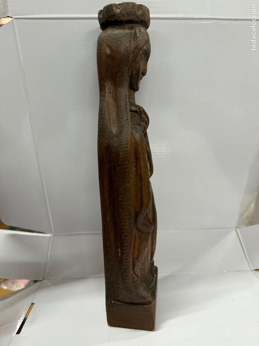 Arte: Virgen en talla de madera. Mide unos 33cms - Foto 6