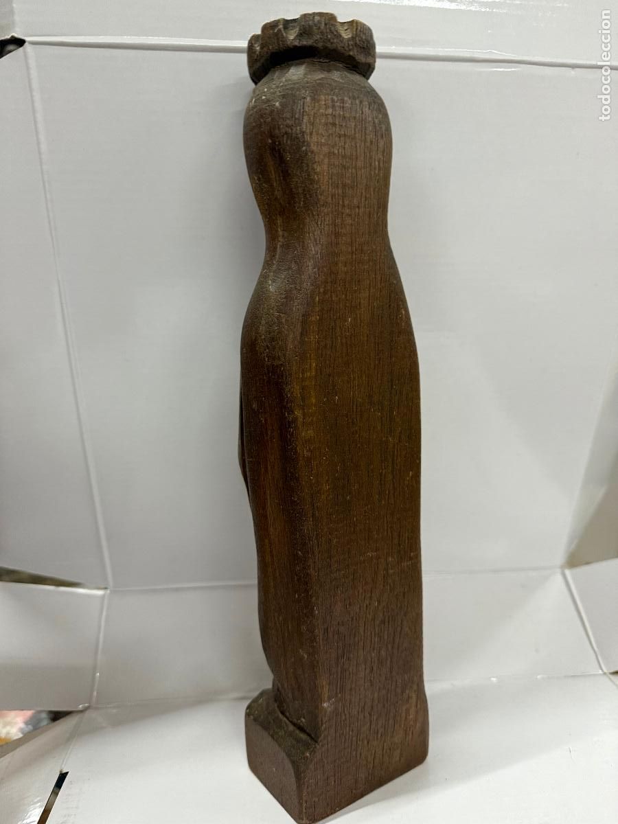 Arte: Virgen en talla de madera. Mide unos 33cms - Foto 8