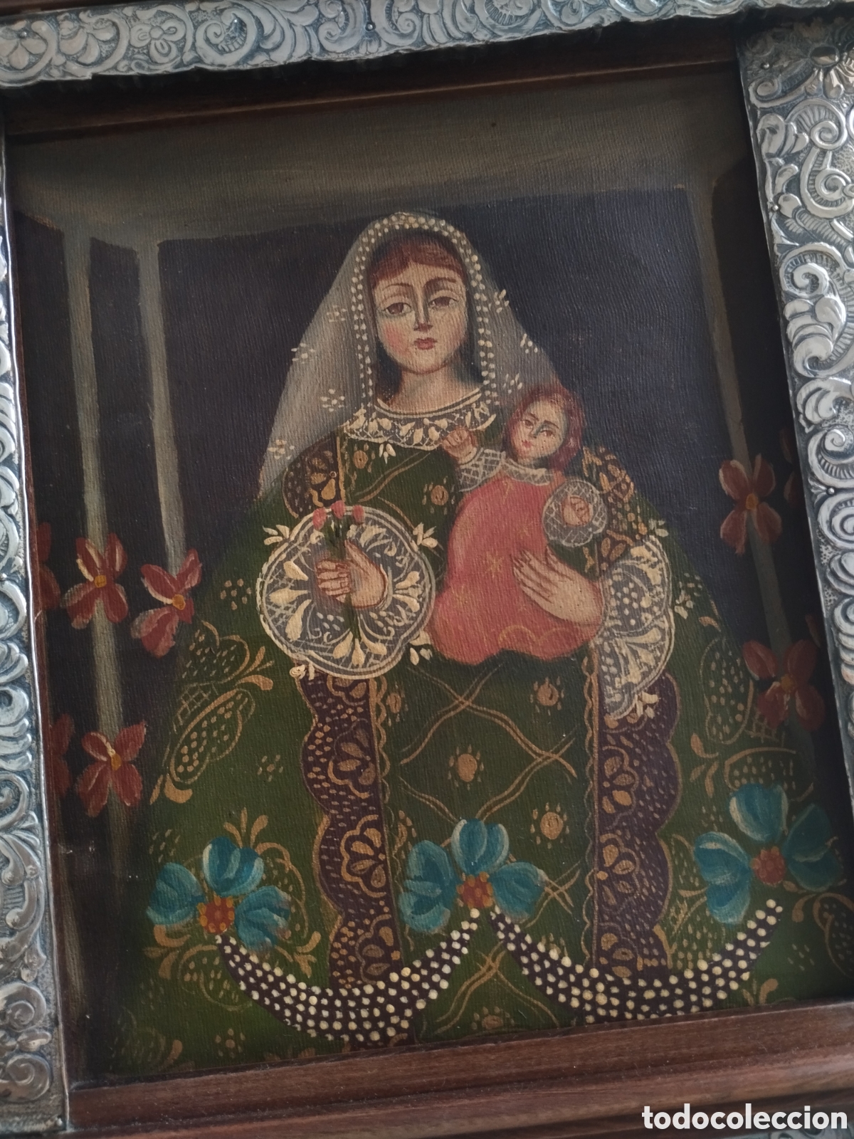 Arte: Retablo en madera y plata repujada - Foto 2