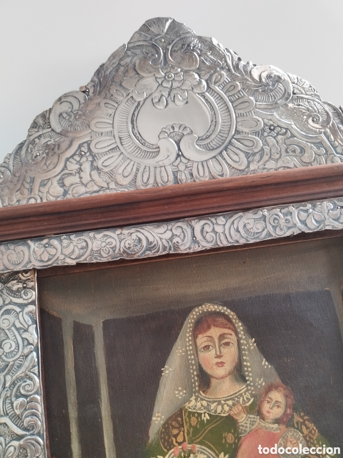 Arte: Retablo en madera y plata repujada - Foto 3