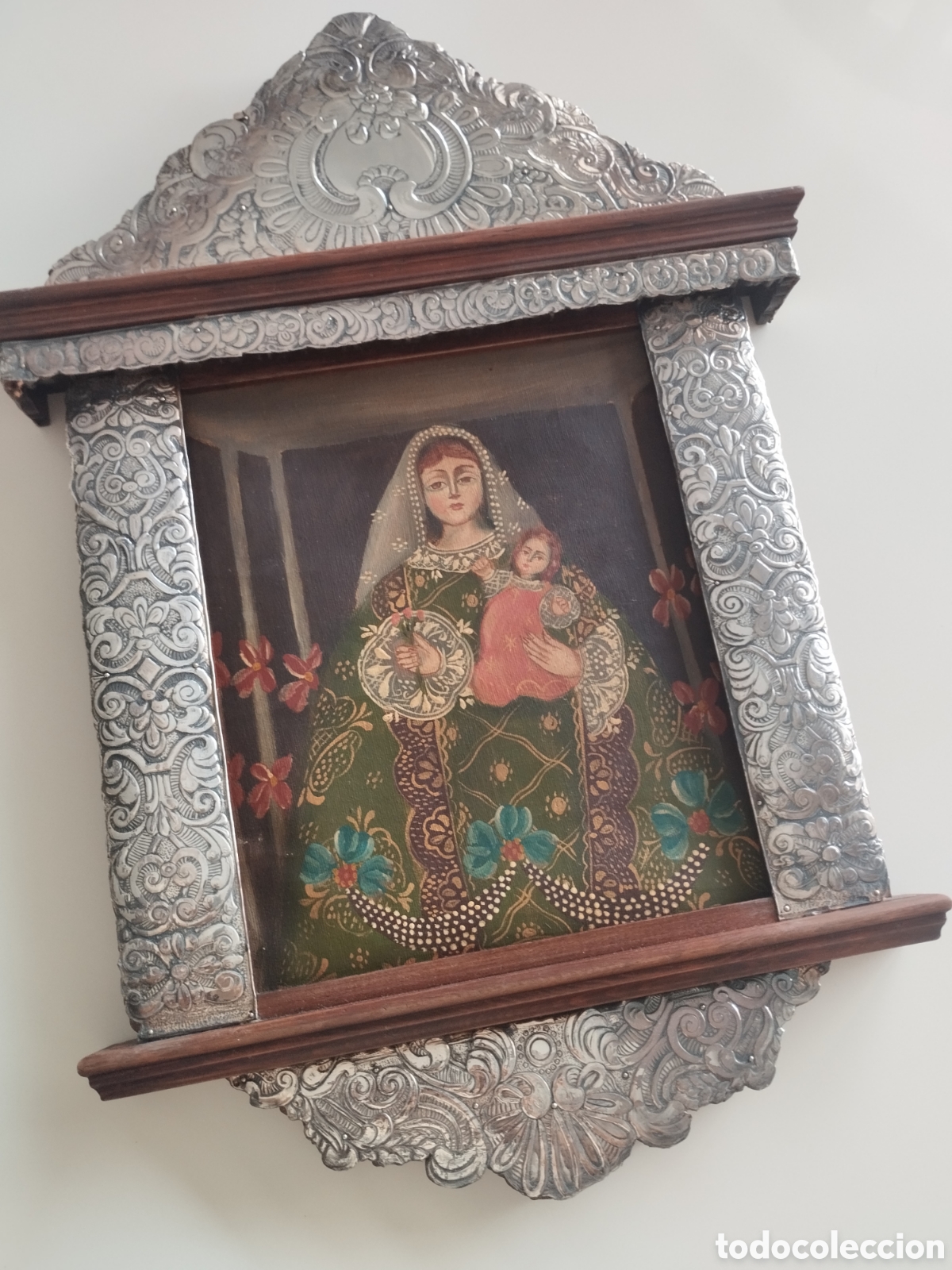 Arte: Retablo en madera y plata repujada - Foto 1