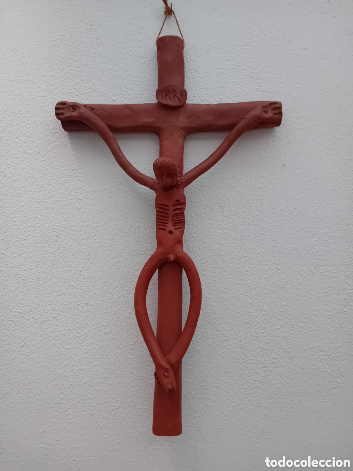 Arte: Crucificado arcilla a&ntilde;os 60 - Foto 2