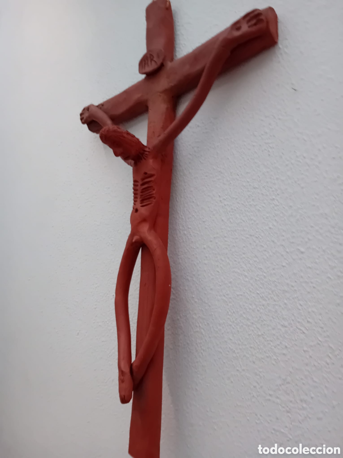 Arte: Crucificado arcilla a&ntilde;os 60 - Foto 3