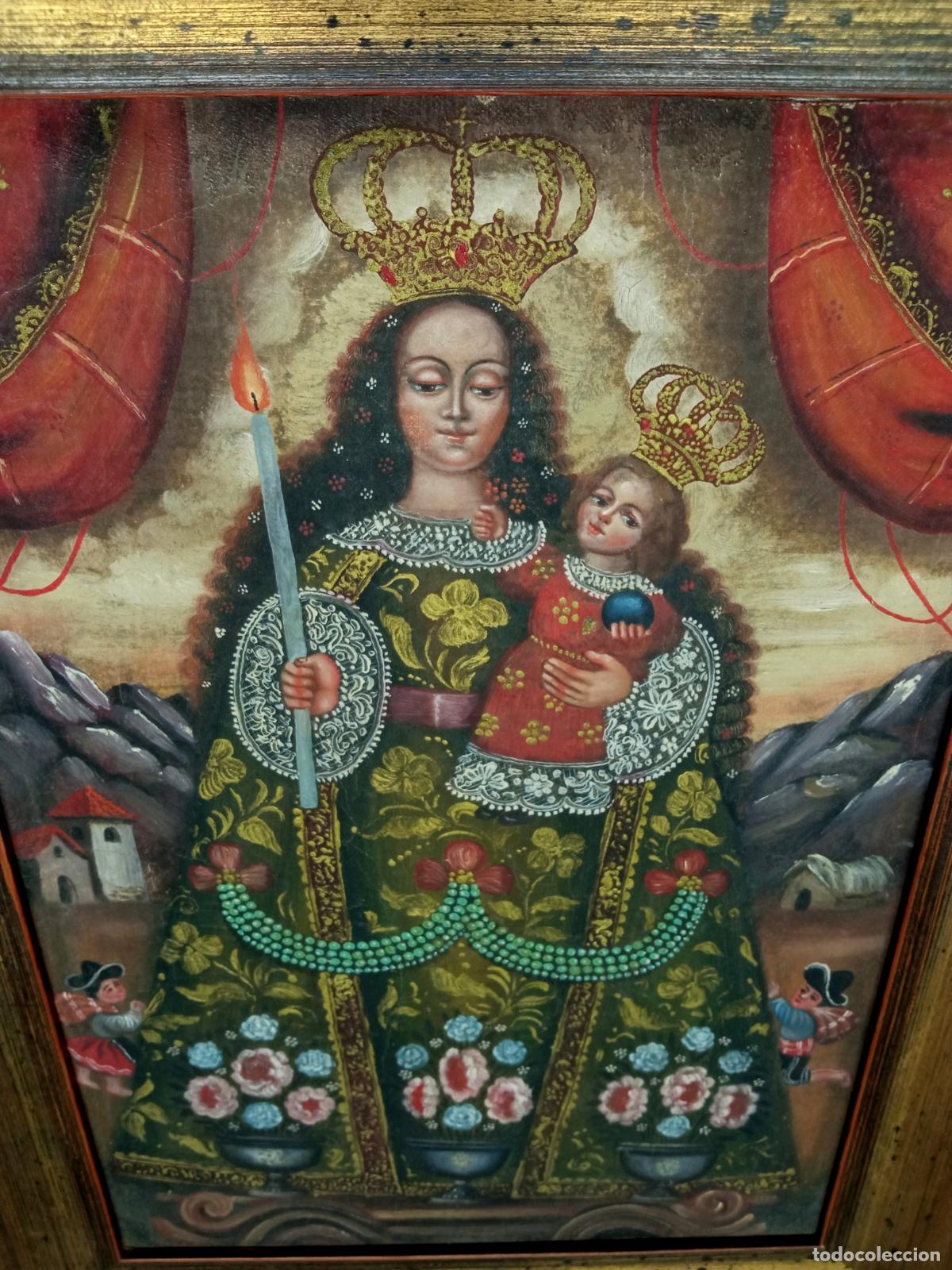 Arte: Virgen de la Candelaria - Pintura escuela peruana o cuzque&ntilde;a