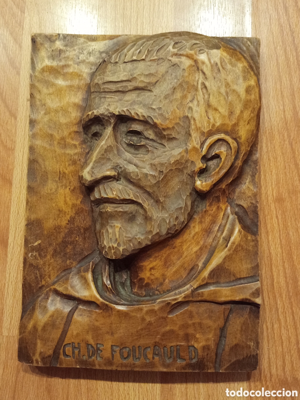 Arte: Talla de madera de charles de foucould - Foto 1
