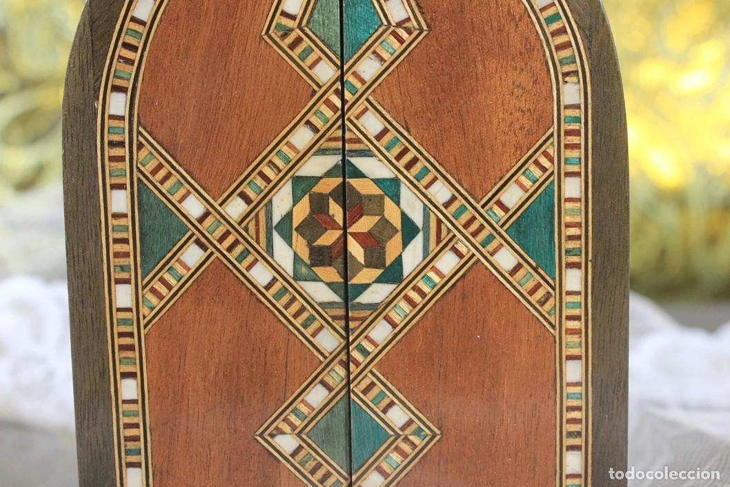 Arte: Antiguo Tr&iacute;ptico Madera, Virgen con Ni&ntilde;o, Tr&iacute;ptico de Madera - Foto 4