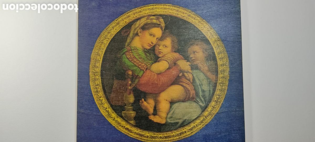 Arte: LA VIRGEN DE LA SILLA, IMPRESI&Oacute;N DIGITAL SOBRE TABLA DE MADERA DEL C&Eacute;LEBRE CUADRO DE RAFAEL